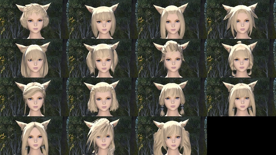 Deedlit Lodoss Blog Entry 女性の髪型 15バリエーションを見比べました Final Fantasy Xiv The Lodestone