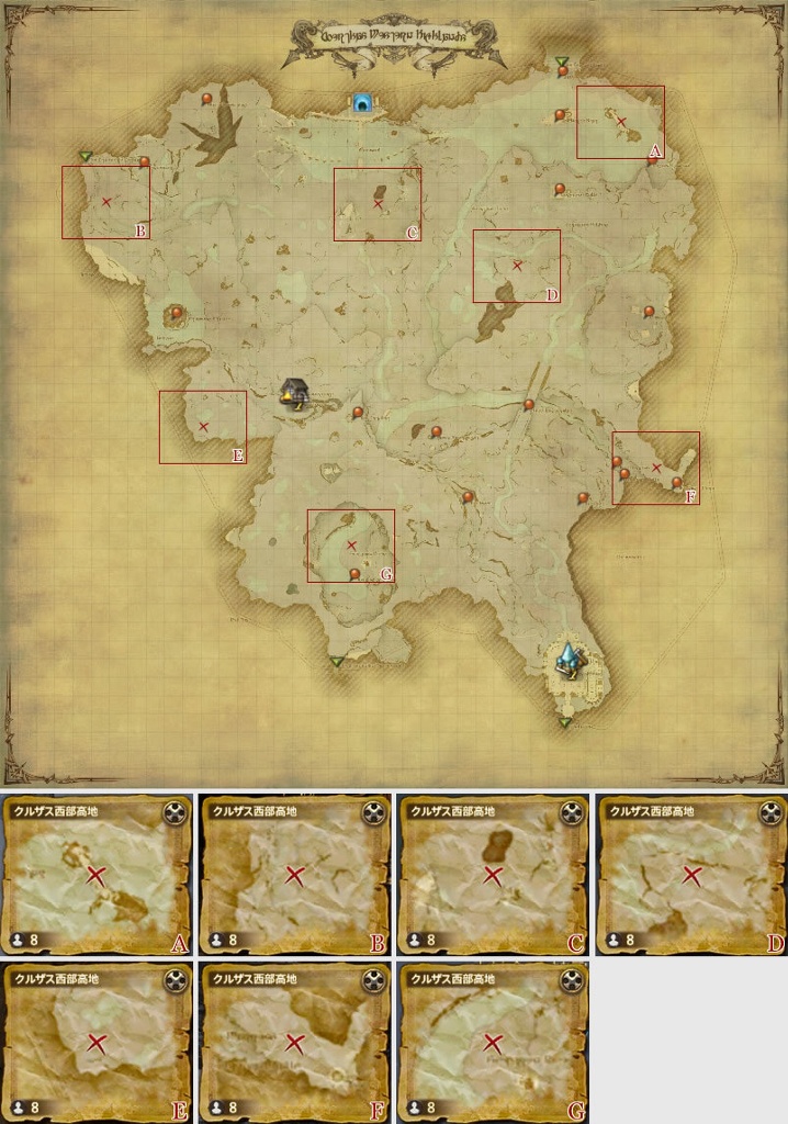 Gazelleskin Treasure Map Locations.