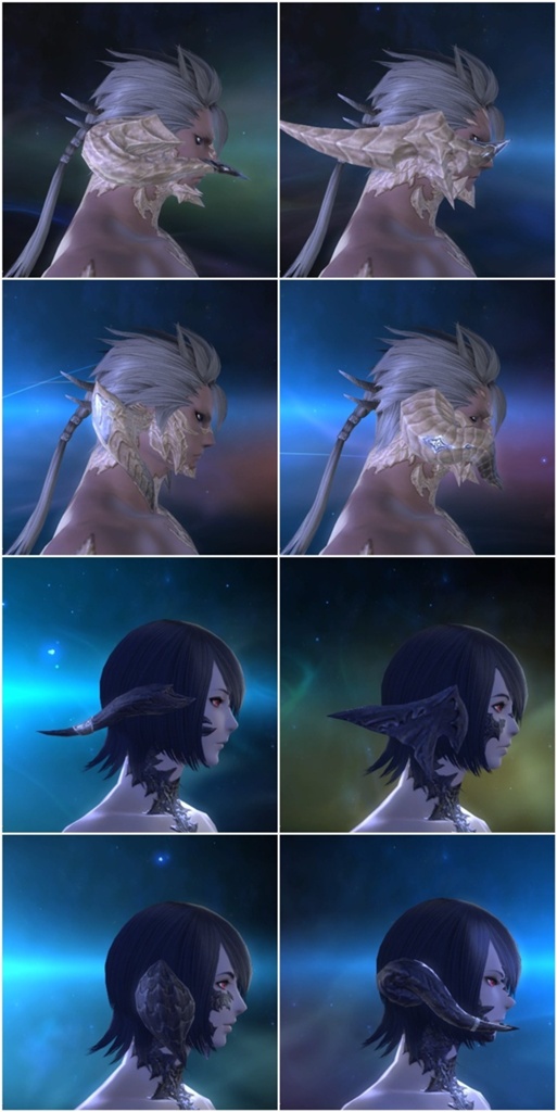 For reference, Au Ra horn shapes. 